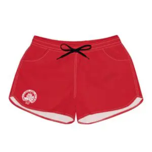 Women's Red Casual Shorts