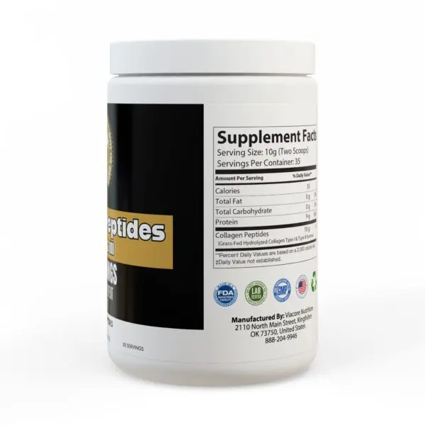 Collagen Peptides Type I & III Supplement (350g, 12.3oz) - Image 3