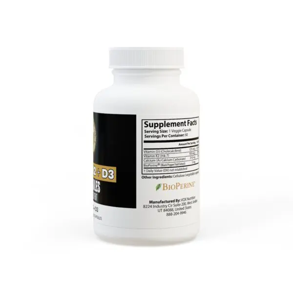 Vitamin K2 + D3 Supplement (60 Capsules) - Image 3