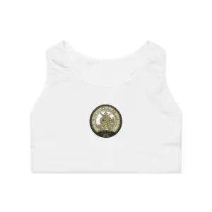 Women's White Sports Bra