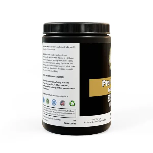 Pre-Workout Supplement, Fruit Punch (204g, 7.1oz) - Image 2