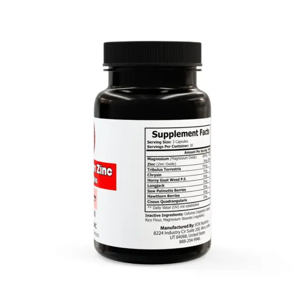 Magnesium Zinc Supplement (90 Capsules) - Image 3