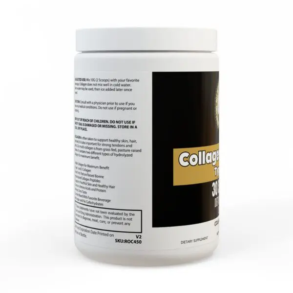 Collagen Peptides Type I & III Supplement (350g, 12.3oz) - Image 2