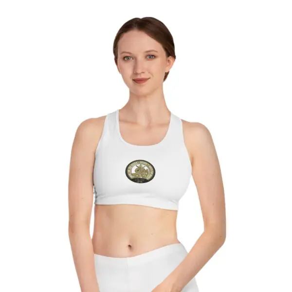 Women's White Sports Bra - Image 2