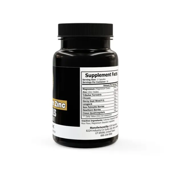 Magnesium Zinc Supplement (90 Capsules) - Image 3