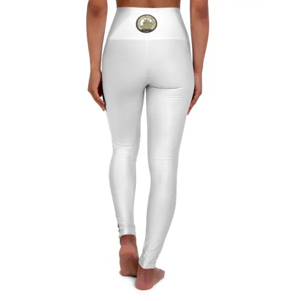 Women's White Premium High Waisted Leggings - Image 2