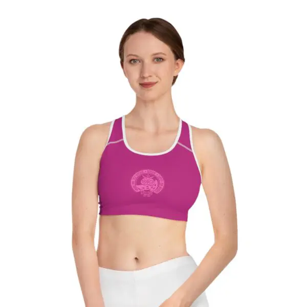 Women's Pink Sports Bra - Image 2