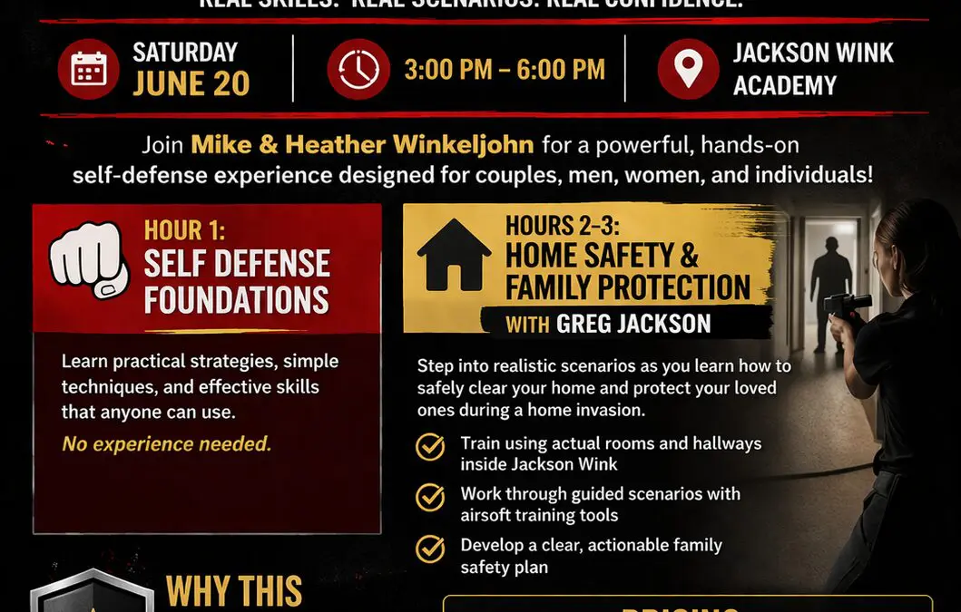Self Defense and Home Safety Clearing Class for Couples and Individuals